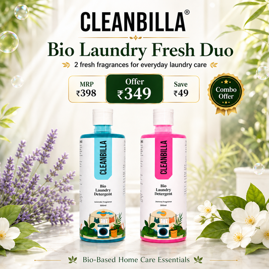CleanBilla Bio Laundry Fresh Duo - Lavender & Jasmine Detergents, 500ml Each, Pack of 2